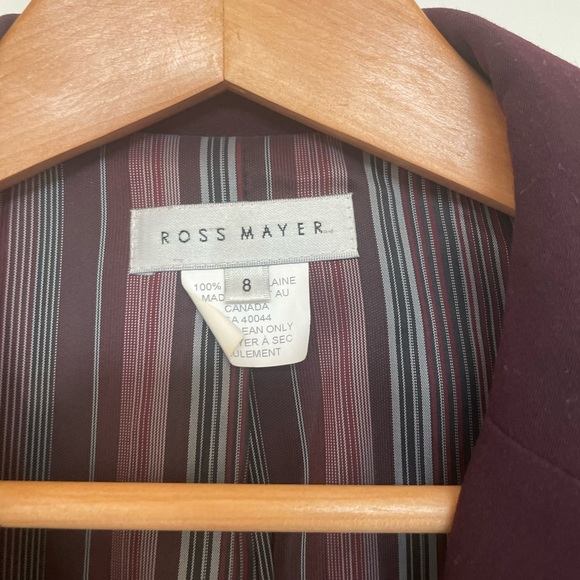 Ross Mayer maroon long blazer - Picture 2 of 3